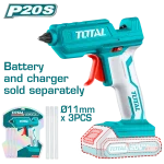 مسدس شمع 20 فولت بدون بطارية