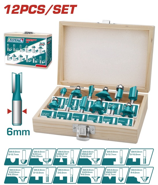 TACSR0121 طقم بنط راوتر 6 مم - TACSR0121 - الصورة 1