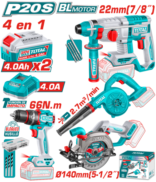 طقم كومبو هيلتى و شنيور و صنية و بلاور - TOSLI250695