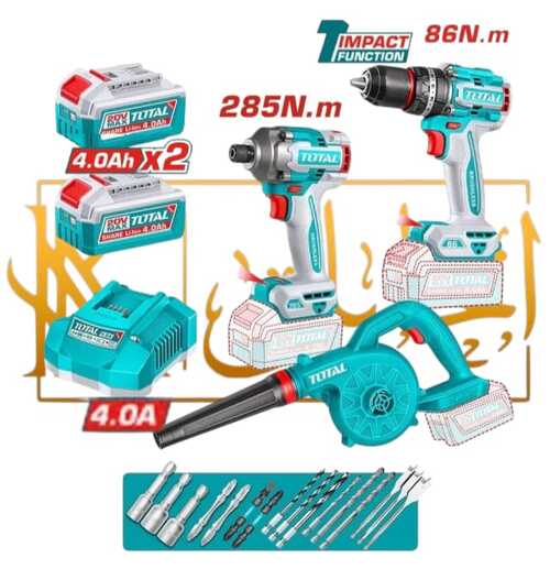 طقم كومبو شنيور و دريل و بلاور - tosli250883