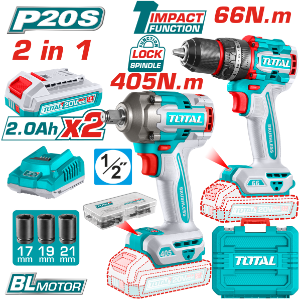 كومبو دريل 405 نيوتن و شنيور 66 نيوتن - TCKLI20286