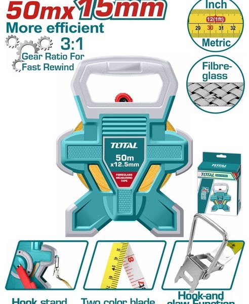 شريط 50 متر فيبر - TMTF18506