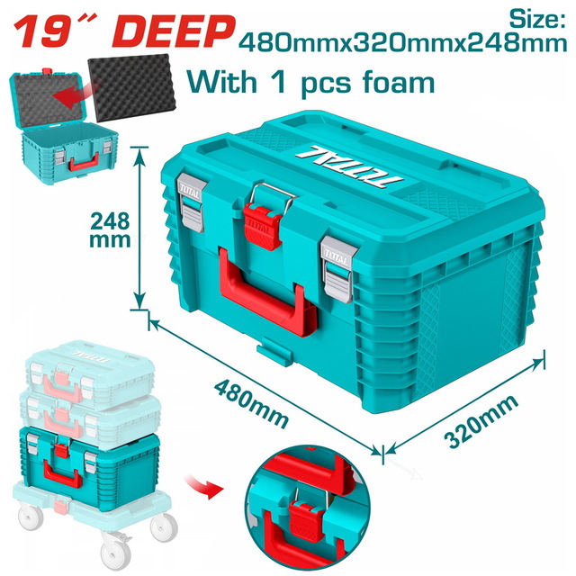 TPBXS103 شنطة عدة بلاستيك 19 بوصة عميقة - TPBXS103 - الصورة 1