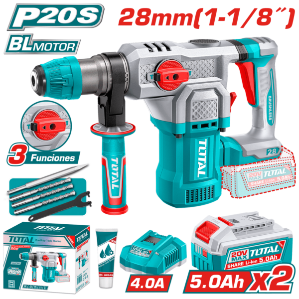 هيلتى 20 فولت 28 مم 2 بطارية - TRHLI202862